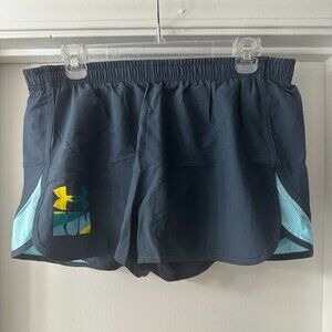 Under Armour Navy Run Shorts With Liner